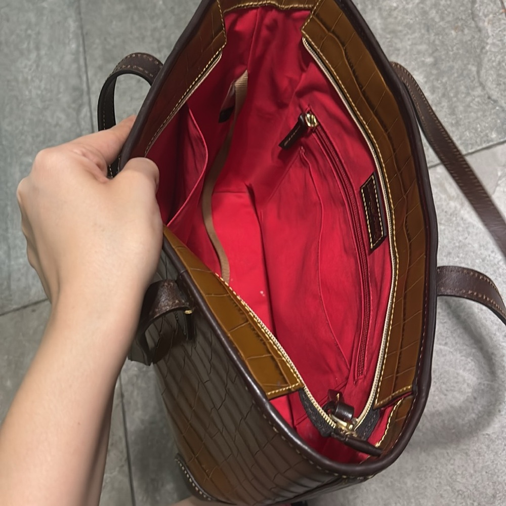 Dooney & Bourke Leather Tote Bag - Picture 7 of 15